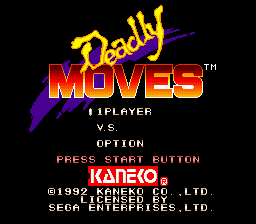 Deadly Moves Title Screen